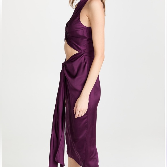 Andrea iyamah Reni midi dress plum purple small new with tags - Picture 3 of 5